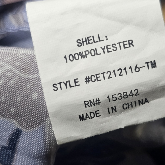 Melloday women's blue floral print long-sleeved top size L - Picture 7 of 7